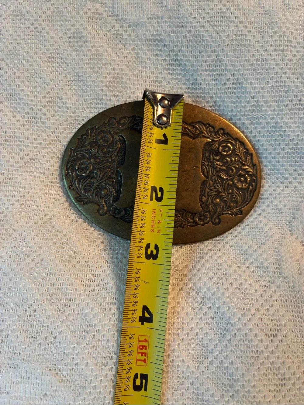 Texas Sterling Collection Oval Belt Buckle in Antique Brass Tone